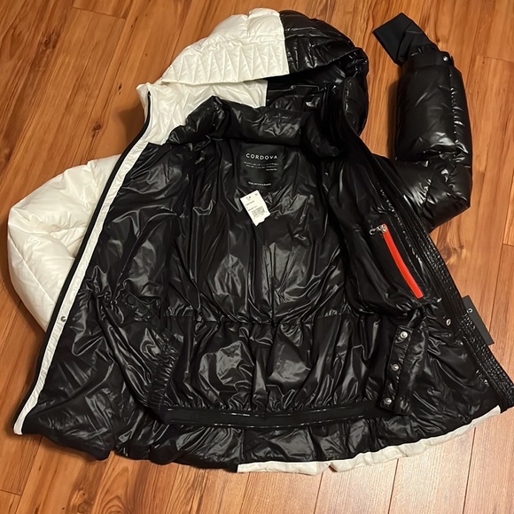 Cordova Women's Black and White Ski Jacket - Picture 3 of 6